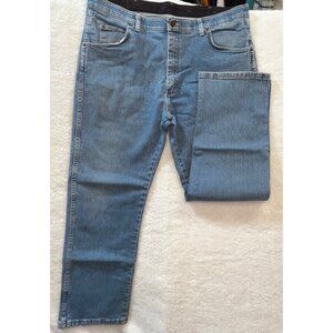 Wrangler Authentic Blue Denim Straight-Leg Mens Jeans Size 38x30